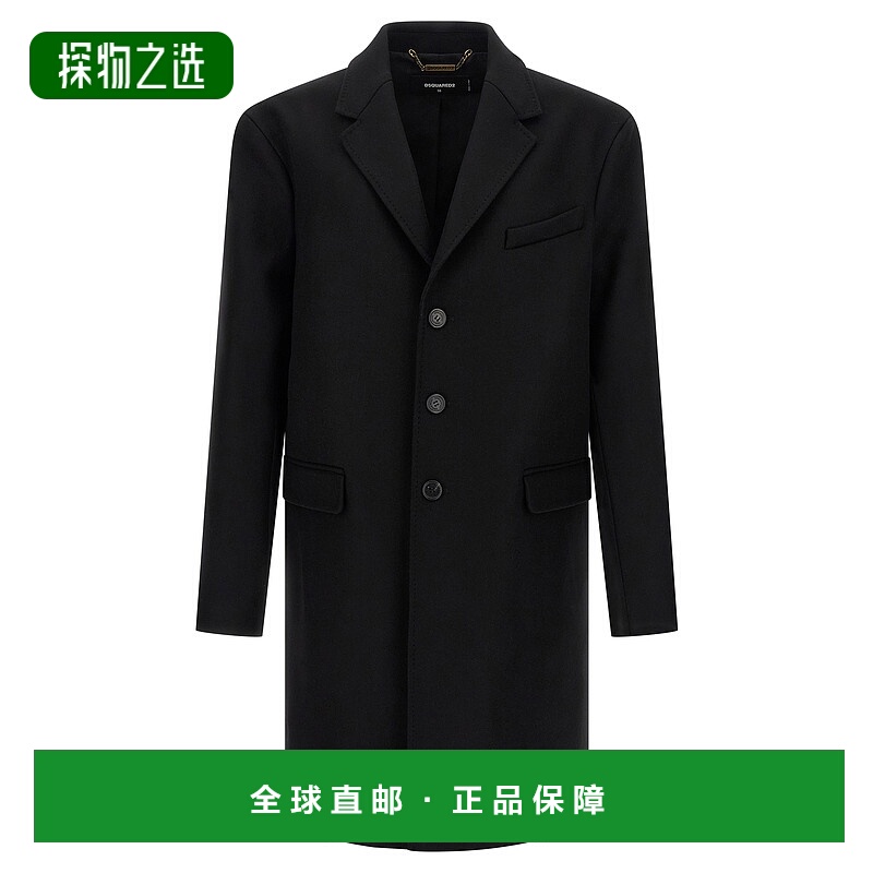 1h可退 香港直邮Dsquared2 二次方 男士 單排扣大衣 S74AA0316S53