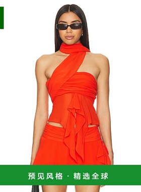 1h可退 香港直邮Danielle Guizio 女士 雪纺全裹式上衣 S24151