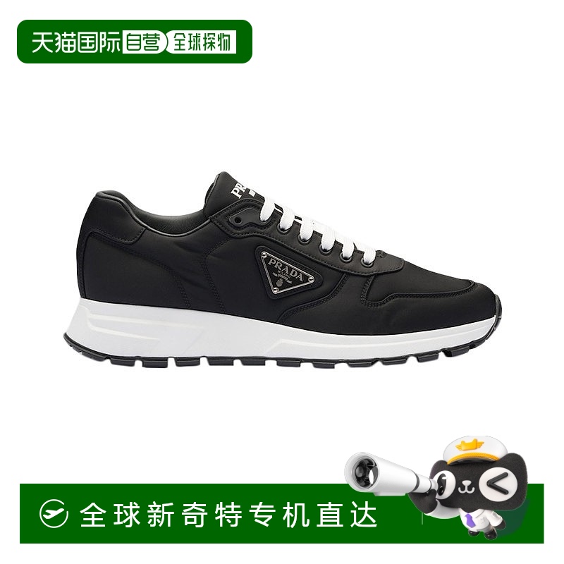 【99新未使用】欧洲直邮PRADA/普拉达23新款 男黑色尼龙金属标志4