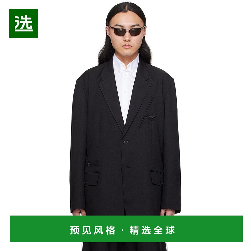 香港直邮Y-3 男士 黑色 Tailored 西装外套 IN8702