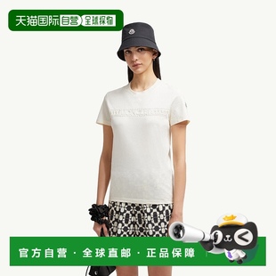 针织蕾丝 刺绣徽标棉质T恤短袖 自营欧洲直邮Moncler 盟可睐