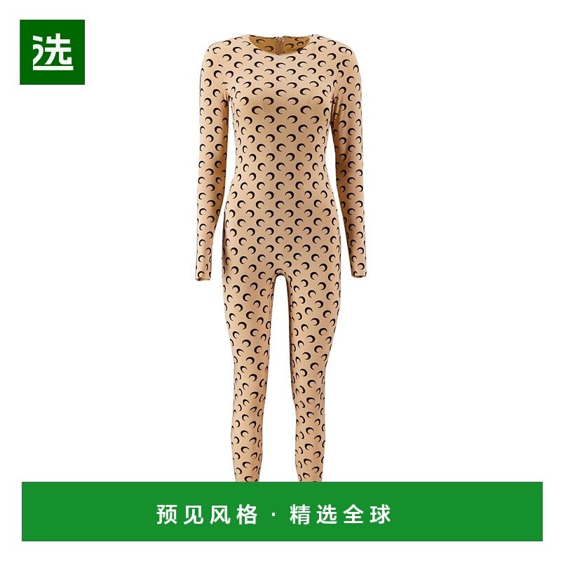 香港直邮Marine Serre 月亮印花弹力连体衣 WJS002ACJER0001套装