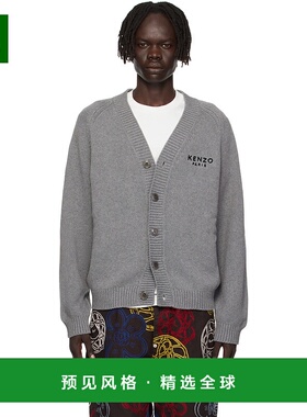 1h可退 香港直邮kenzo 高田贤三 男士 灰色 Paris Boke Flower 开