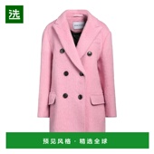 pink粉色 1h可退 舒适时 女士 双排扣大衣 香港直邮Stand Studio