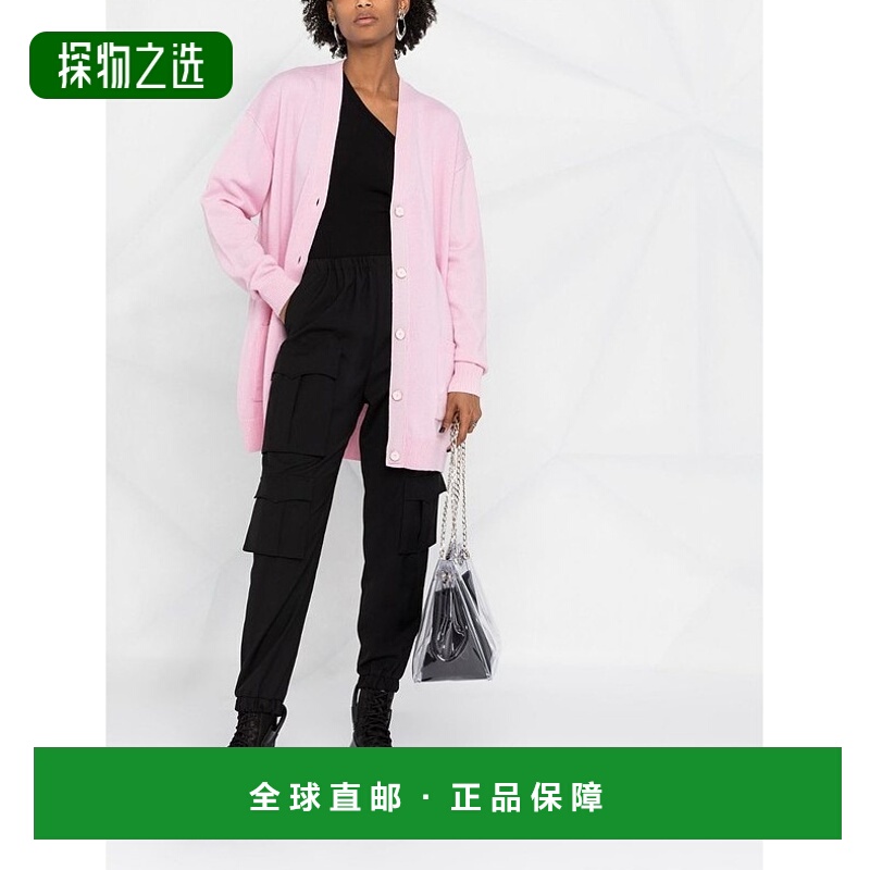 香港直发Givenchy纪梵希女士粉色logo开衫长袖毛衣BW90D44ZA9羊毛