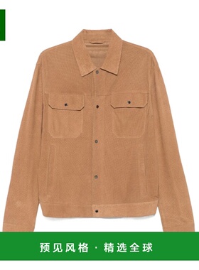 香港直邮Emporio Armani 翻领长袖皮夹克 EM002003AF15662阿玛尼