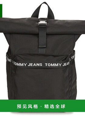 欧洲直邮Tommy Jeans 女士 TJM ESSENTIAL ROLLTOP BP 双肩包 黑