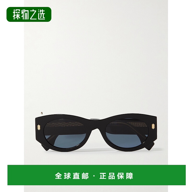 1h可退 香港直邮Fendi 芬迪 女士 Roma 椭圆框醋纤太阳眼镜 FE401
