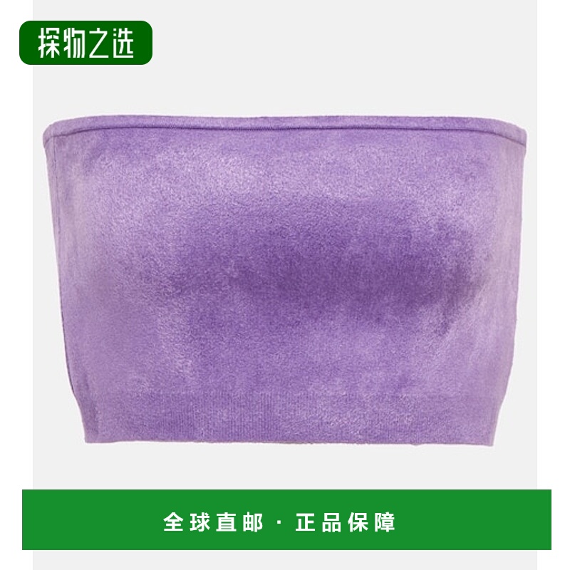 香港直邮alaia 女士 天鹅绒抹胸上衣 purple紫色 舒适时尚