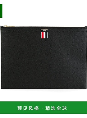 1h可退 香港直邮Thom Browne 汤姆·布朗 男士 黑色皮革公文包 MA