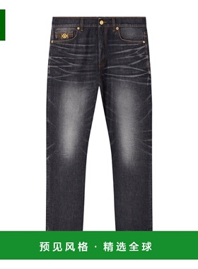 香港直邮Versace 腰带环牛仔裤 10194621A15197直筒裤