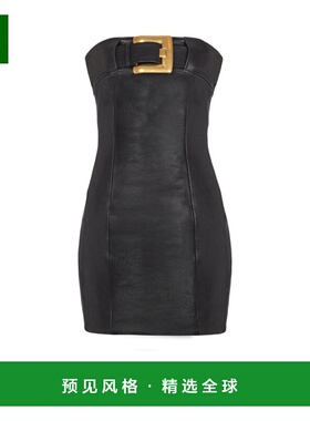 香港直邮BALMAIN 女士连衣裙 GF1R1420LE040PA SS2026 黑色