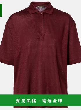 1h可退 香港直邮Loro Piana 诺悠翩雅 女士 Gargano 亚麻Polo衫