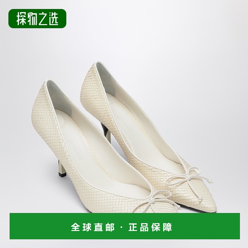 香港直邮Jacquemus 女士 Tourni Décolleté 蟒蛇纹质感压纹皮质