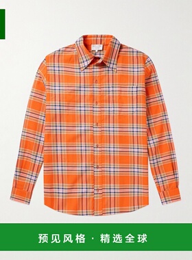 1h可退 香港直邮Collina Strada 男士 Convention 格纹棉质法兰绒