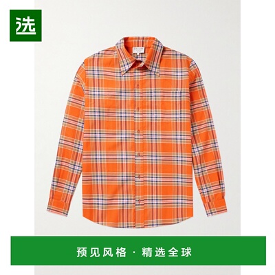 1h可退 香港直邮Collina Strada 男士 Convention 格纹棉质法兰绒