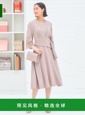 【日本直邮】Dress+女士上装T恤米粉色凉爽夏季舒适宽松透气