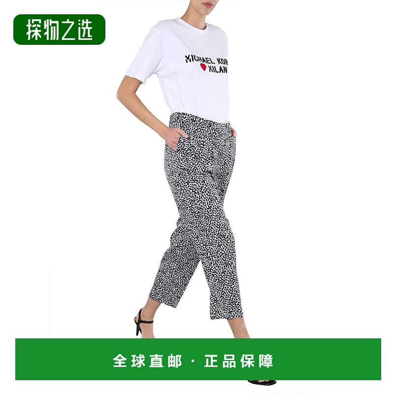 1h可退 欧洲直邮Michael Kors迈克高仕休闲裤女士印花图案粘胶纤