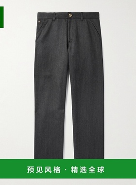 香港直邮1h可退 Versace 范思哲 男士 Wool-Mouliné 直筒裤子 10