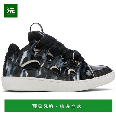 1h可退 香港直邮Lanvin 朗雯 男士 黑色 Curb Leather Sparkles