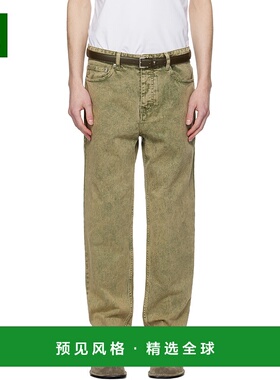 1h可退 香港直邮Ami Paris 男士 绿色 Cotton Tapered Fit 牛仔裤