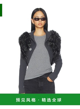 1h可退 香港直邮jaded london 女士 针织人造皮草短外套 JWH5185