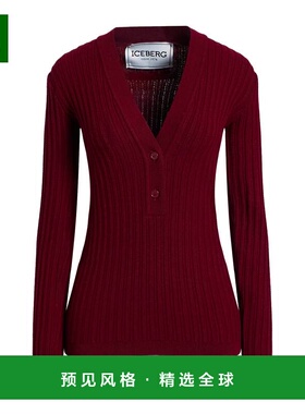 1h可退 香港直邮Iceberg 冰山 女士 毛衣 red红色 舒适时尚针织衫