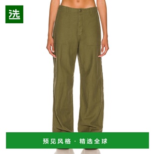 1h可退 香港直邮R13 女士 阔腿裤子 R13WR077R109B green绿色 舒