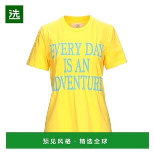 1h可退 香港直邮Alberta Ferretti 女士 T恤 yellow黄色 舒适时尚