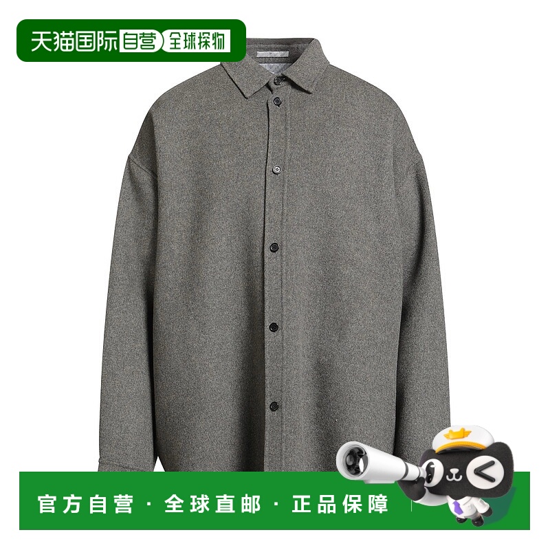 1h可退 香港直邮Acne Studios 艾克妮 男士 纯色衬衫 grey灰色 舒