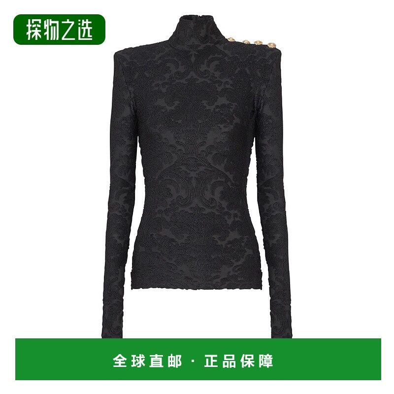 1h可退 香港直邮Balmain 巴尔曼 女士 长袖上衣 FF1AR962JK65拉链