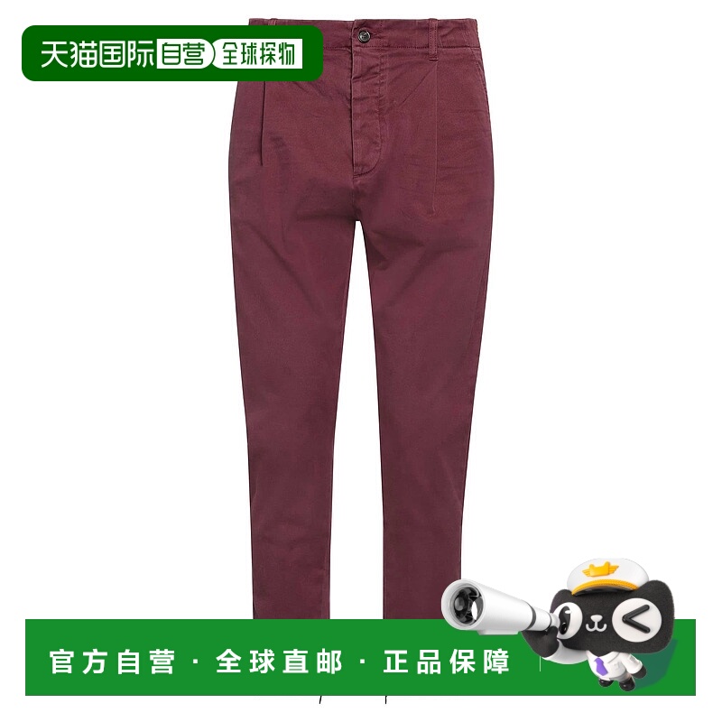 1h可退 香港直邮Dsquared2 二次方 男士 休闲长裤 red红色 舒适时