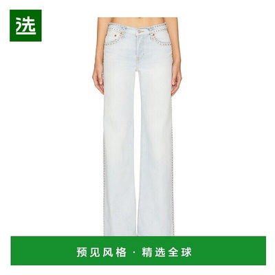 1h可退 香港直邮redone 女士 Originals 中腰阔腿牛仔裤 19203WMR