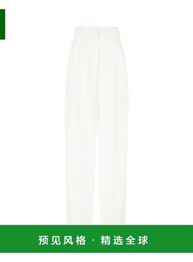 1h可退 香港直邮Sportmax 斯宝麦斯 女士 白色棉质长裤 LEONE001