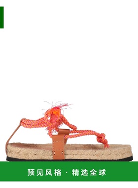 1h可退 香港直邮manebi 女士 帆布面凉鞋 orange橙色 舒适时尚