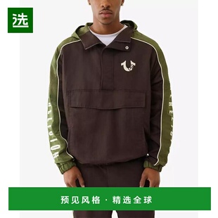 1h可退 【美国直邮】true religion 男士 帽衫运动夹克衫
