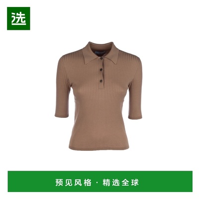 香港直邮PRADA 女士针织衫 P24Q2N16SUF0040 SS2025 驼色 MAGLIER