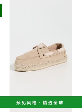 1h可退 香港直邮manebi 女士 船鞋帆布面凉鞋