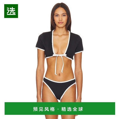 1h可退 香港直邮GOOD AMERICAN 女士 前襟绑带泳衣式上衣 GSW0796