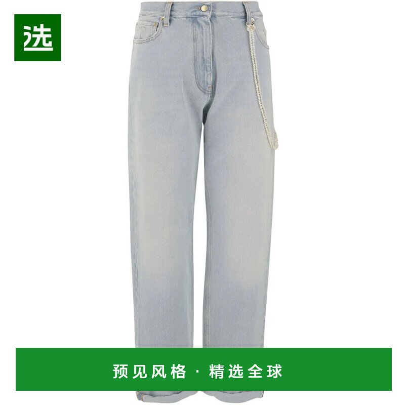 香港直邮DARKPARK 女士牛仔裤 SS2025 WTR38DBL01W065 蓝色直筒裤