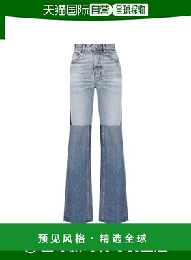 香港直邮Chloe 拼色牛仔长裤 CH24WDP141594牛仔裤喇叭裤口袋