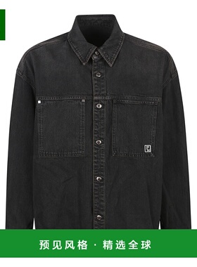 香港直邮WOOYOUNGMI 男士衬衫 W253SH23982B AW2025 黑色 口袋细