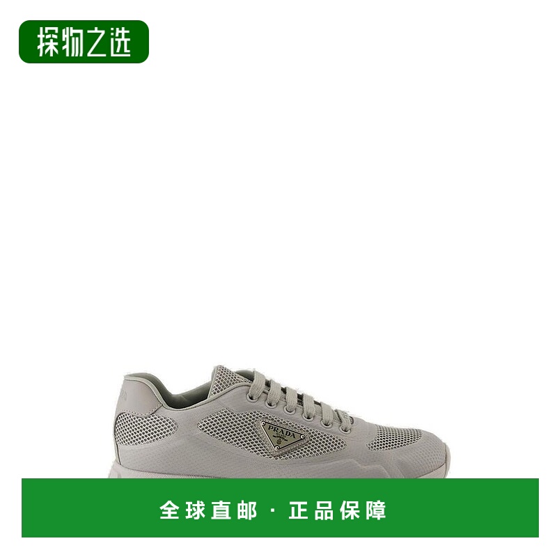 香港直邮Prada 普拉达 男士 三角形標誌繫帶運動鞋 2EE437FG0001A