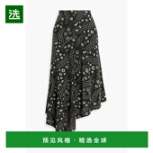 香港直邮VERONICA BEARD 女士 1h可退 Rosemary 不对称印花真丝混