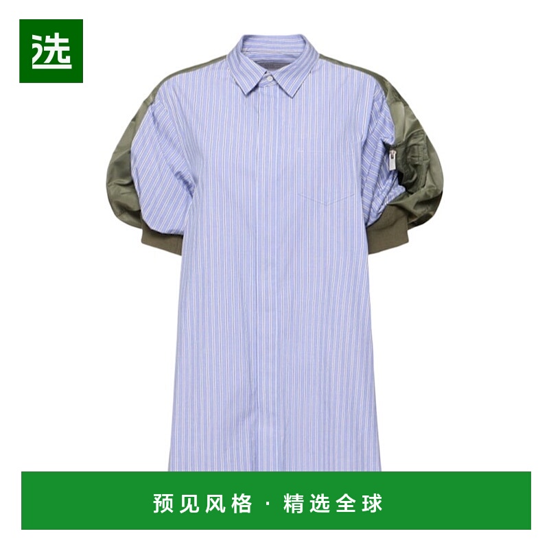 香港直邮Sacai 翻领短袖连衣裙 81I-UNB009
