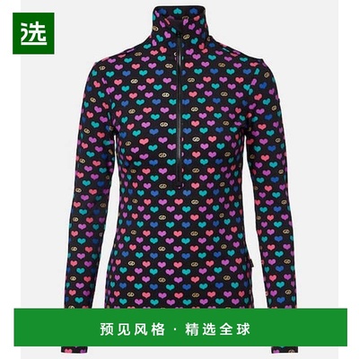 1h可退 香港直邮GOLDBERGH 女士 Cuori printed top 滑雪服
