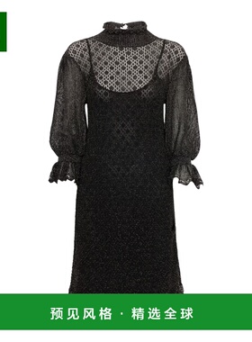 香港直邮CHLOÉ 女士连衣裙 CH26SMR036200YY SS2026 黑色 荷叶边