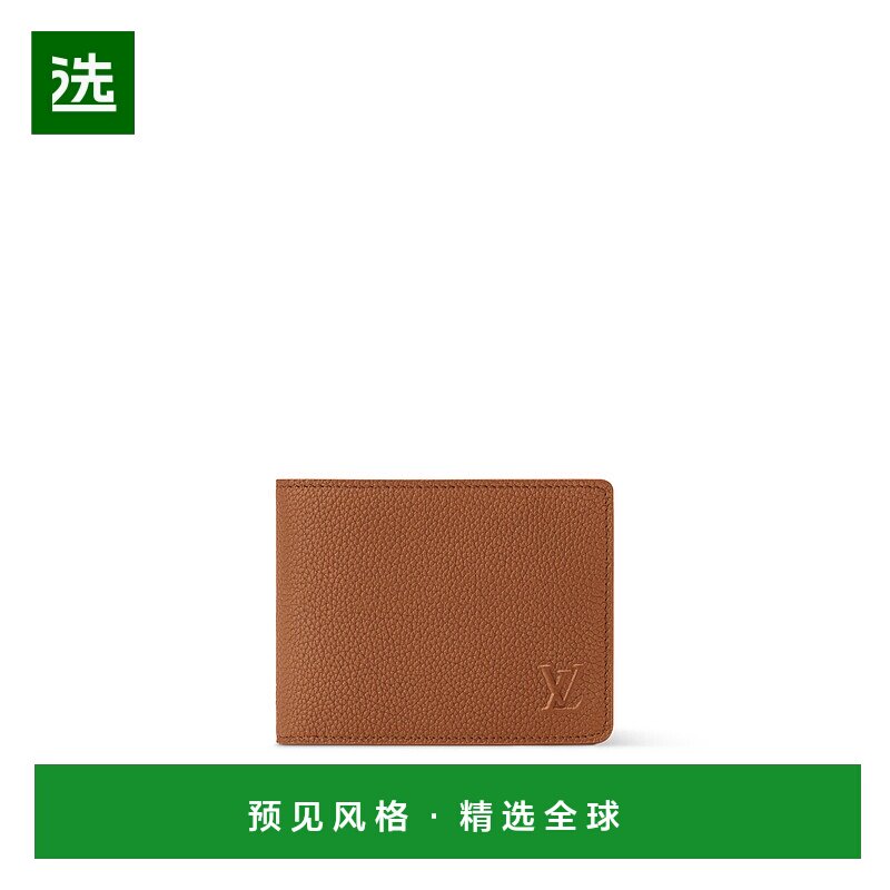 1h可退 欧洲直邮LV路易威登 男士棕褐色小牛皮logo标识钱包