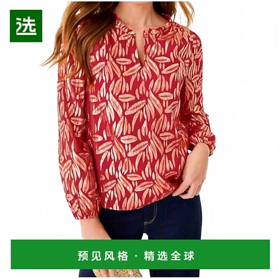 1h可退 【美国直邮】lilly pulitzer 女士 衬衫长袖泡泡袖上衣