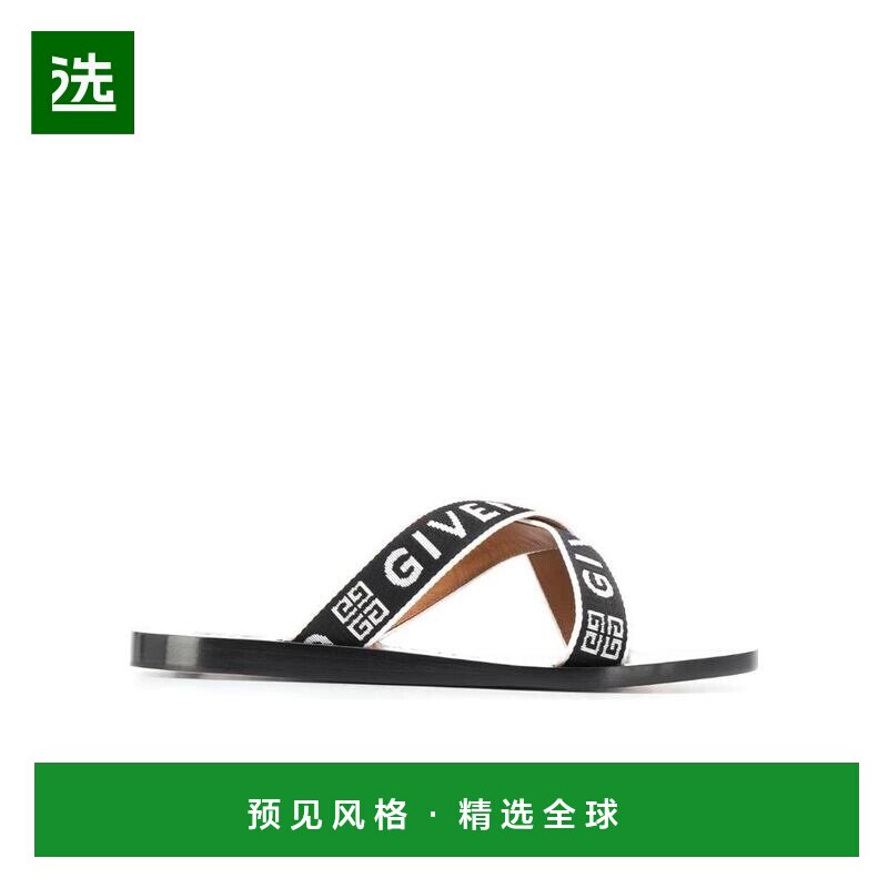 香港直邮Givenchy logo印花凉拖 BE303XE0MQ平底纪梵希休闲一脚蹬